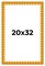 20x32 Bamboo Picture Frame with UV-Resistant Acrylic & Acid Free Backing, Available in 4 Finishes - Brown, Black, Gold, and Natural